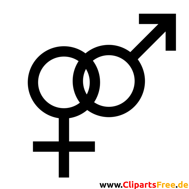 Gender-Symbols Clipart, Bild, Grafik schwarz-weiss Gender-Symbols Clipart, Bild, Grafik schwarz-weiss