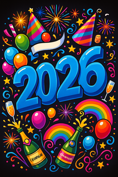 2026 E-Karte zum Silvester