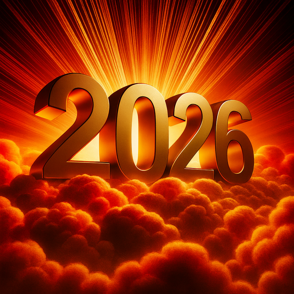 2026 Frohes Neues Jahr goldene Buchstaben