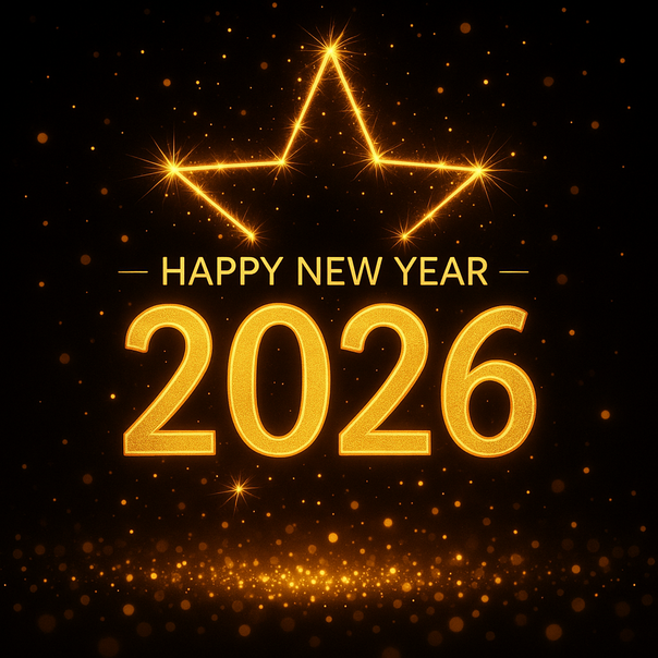 2026 Frohes Neues Jahr Grusskarte