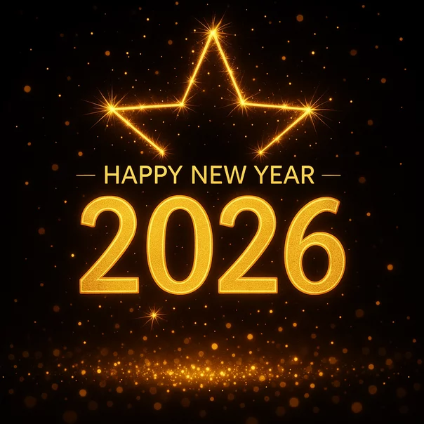 2026 Frohes Neues Jahr Grusskarte