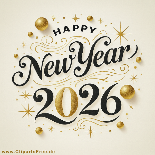 Happy New Year 2026 vintage Bild