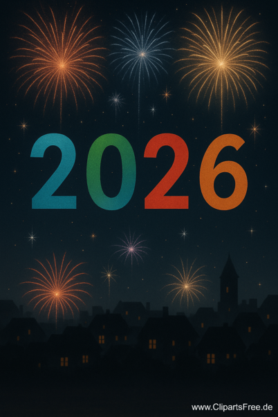 Tolles Neues Jahr 2026 Illustration