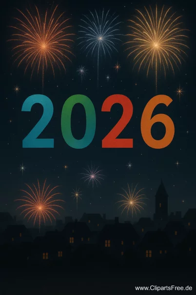 Tolles Neues Jahr 2026 Illustration