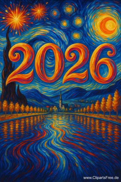 Zahl 2026 - Bilder zum Silvester