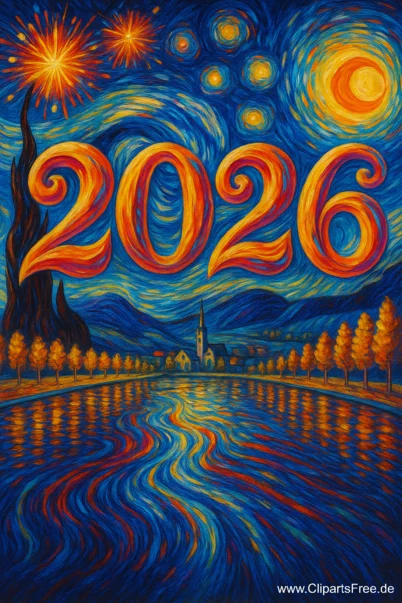 Zahl 2026 - Bilder zum Silvester