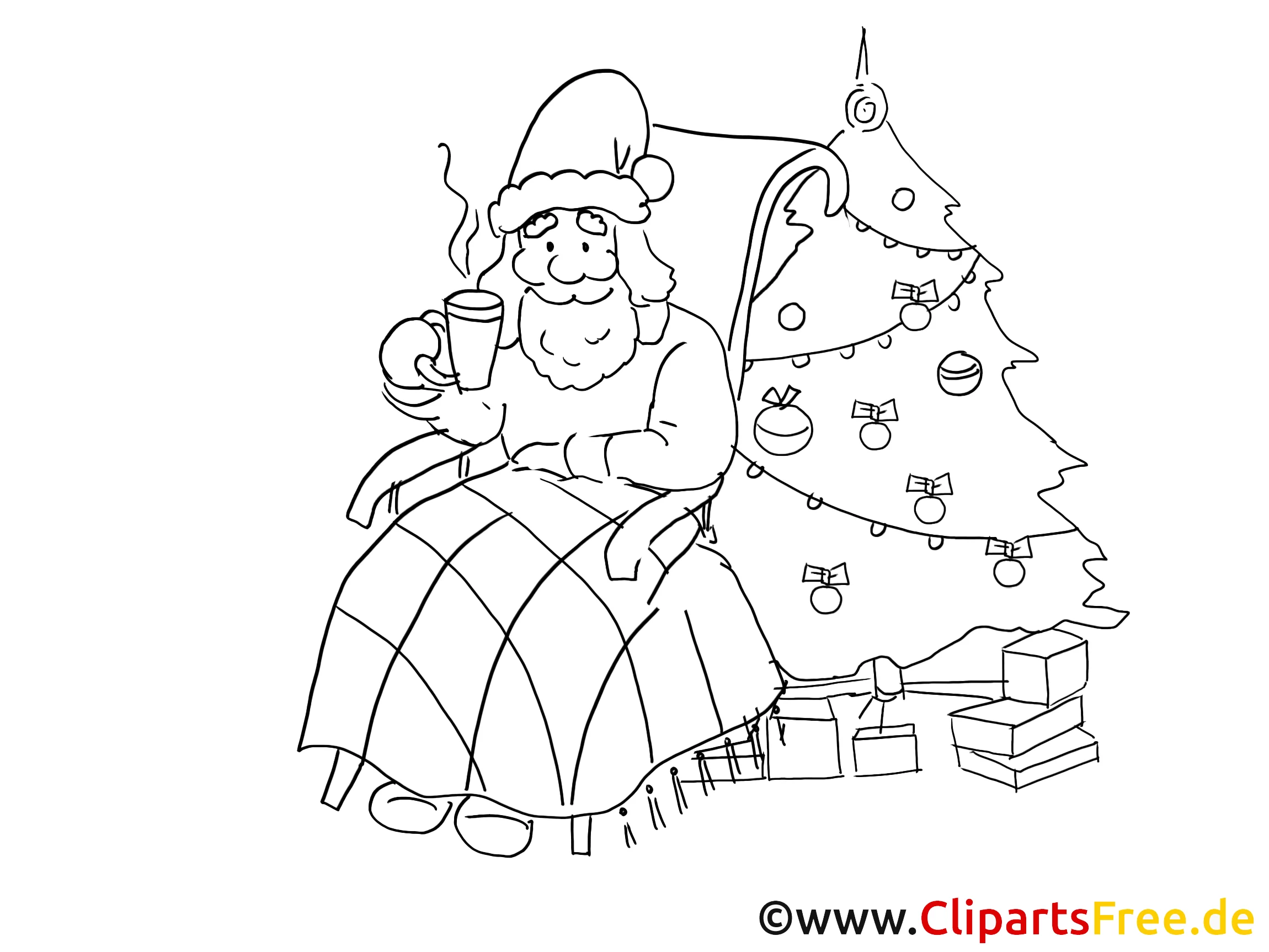 Clipart Schwarz Weiss zum Jahreswechsel, Silvester, Neujahr