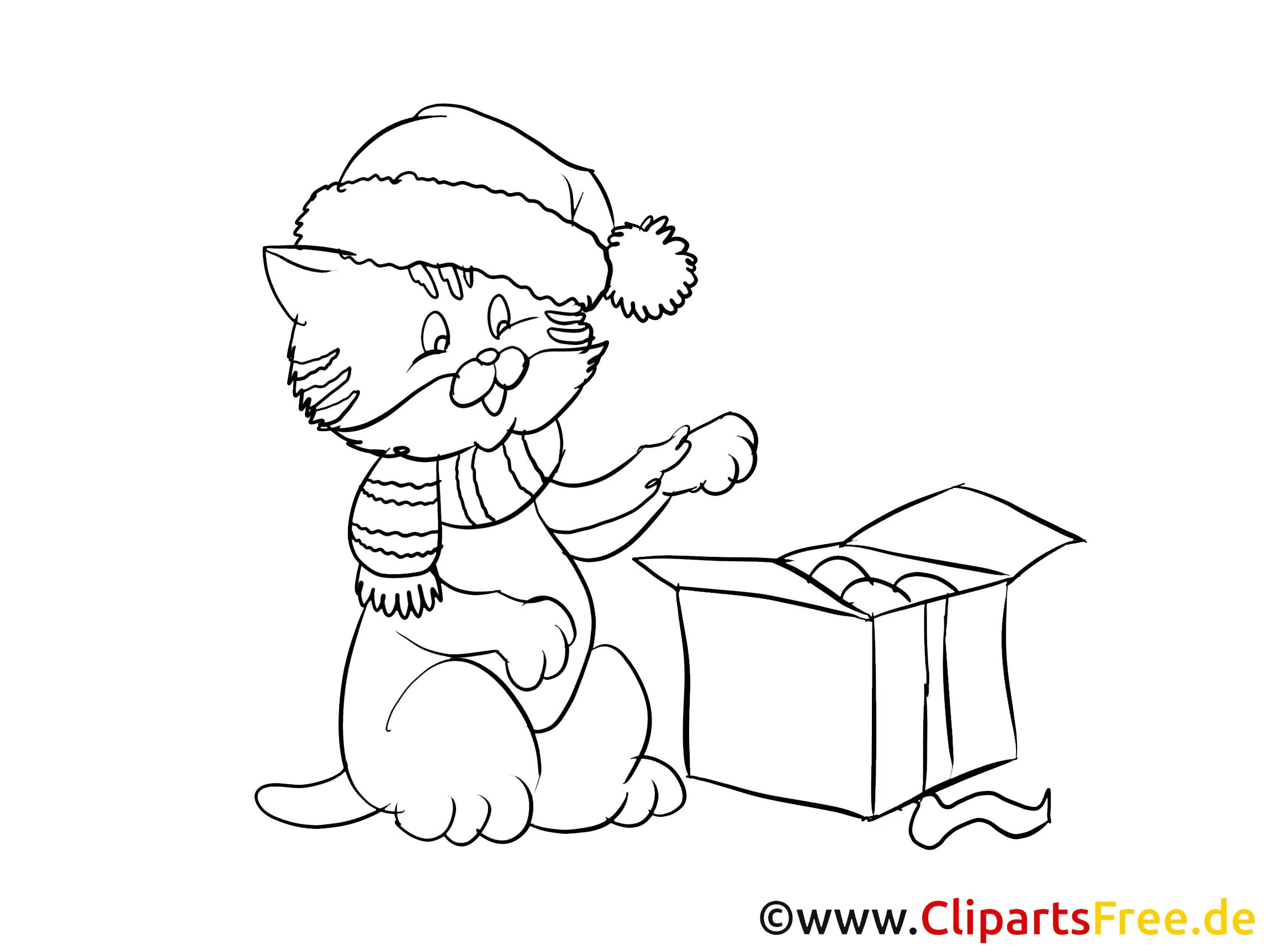 Free Coloring Page New Year for free