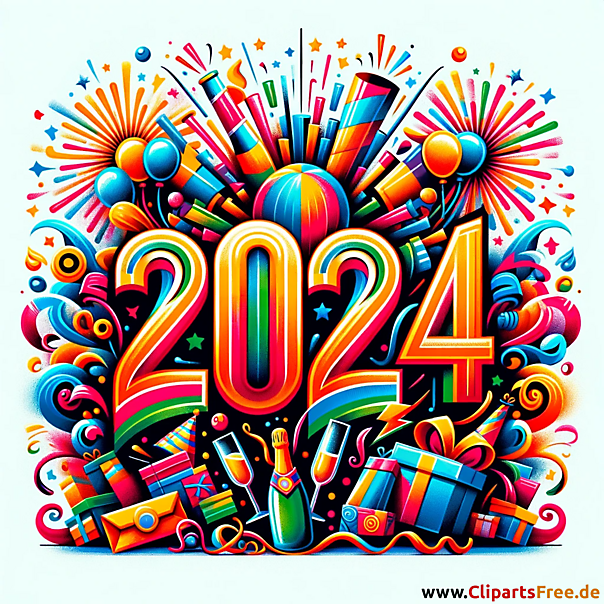 2024 bunte Illustration