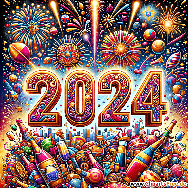 2024 Clipart Frohes Neues Jahr