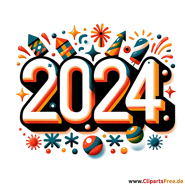 Frohes Neues Jahr 2024 Bild