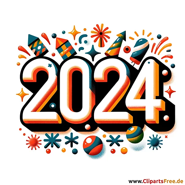 Frohes Neues Jahr 2024 Bild