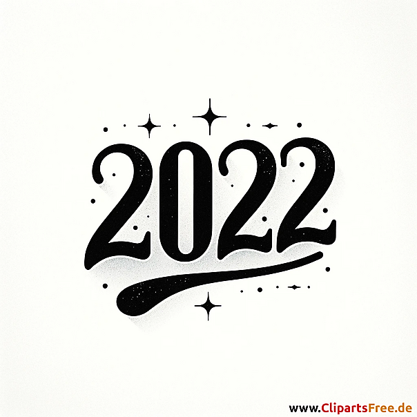 Frohes Neues Jahr 2024 Bild schwarz-weiss