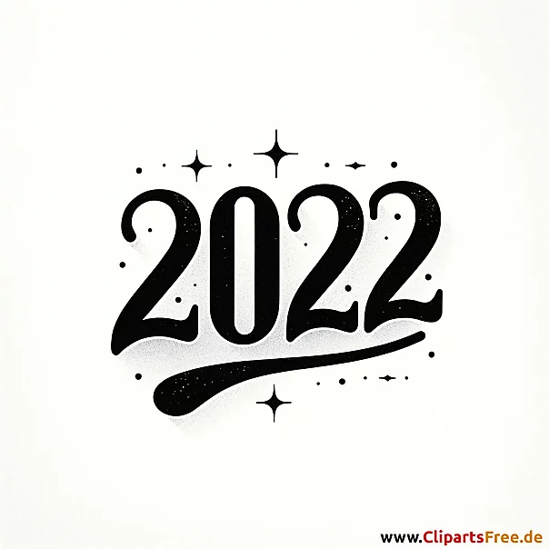 Frohes Neues Jahr 2024 Bild schwarz-weiss