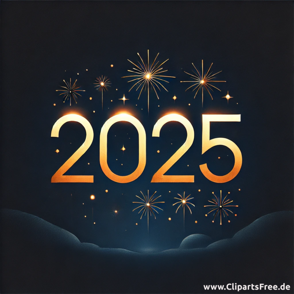 2025 Glückwunschkarte zum Drucken