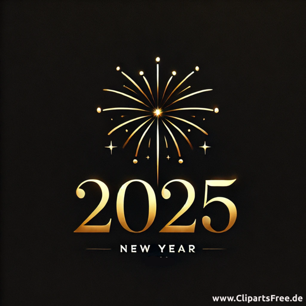 2025 schöne Glückwunschkarte zum Silvester