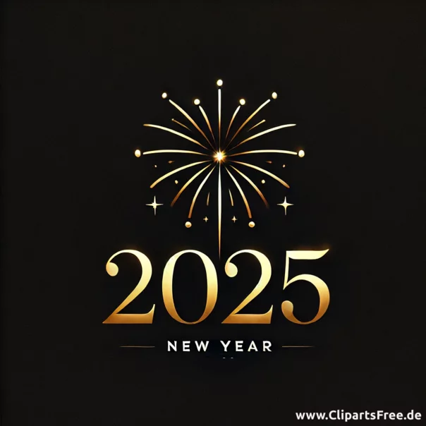 2025 schöne Glückwunschkarte zum Silvester
