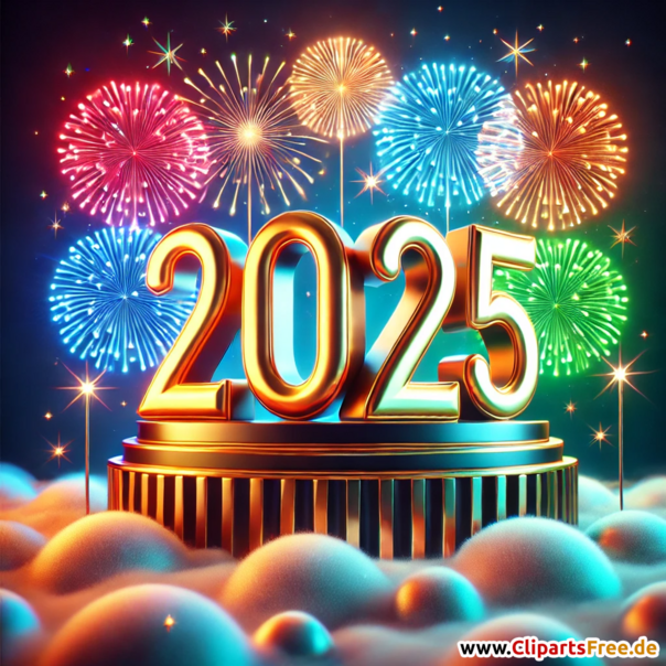 Frohes Neues Jahr 2025 Bild zum Verschicken