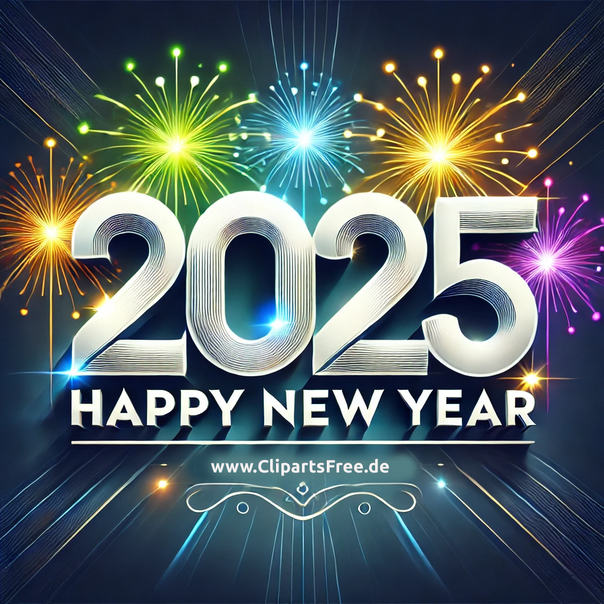 Grußkarte Happy New Year 2025