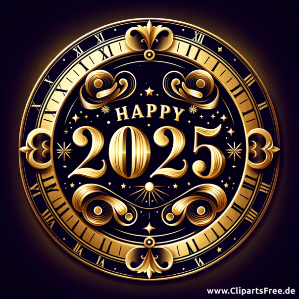 Grußkarte zum Neujahr 2025