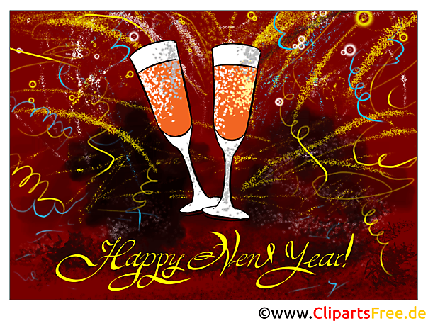 Glueckwuensche fuer das Neue Jahr und Silvester