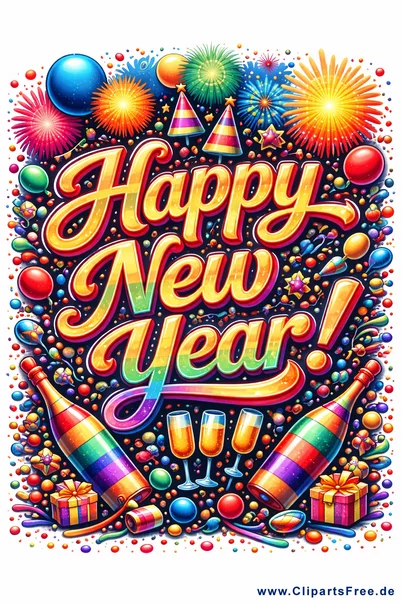 Happy New Year schönes Bild zum Silvester