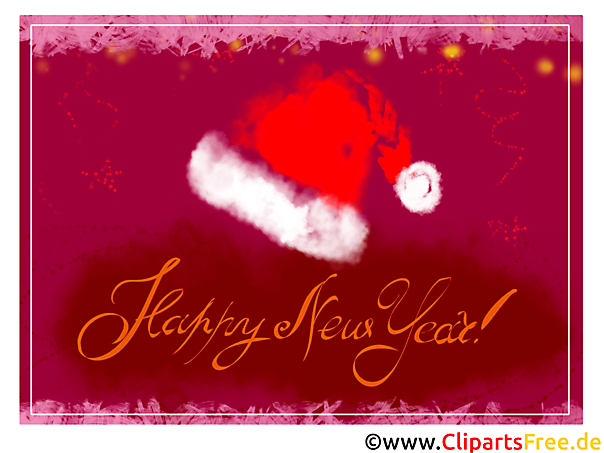 Happy New Year Silvestergrusskarte online versenden