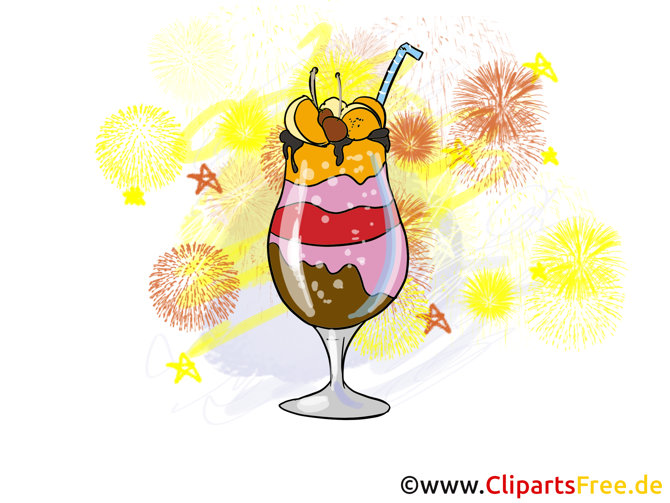 Salute, Prosit zu Silvester, Neujahr Karte, Bild, Illustration