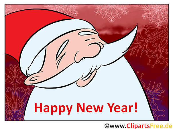 Santa Claus greeting Card to New Year