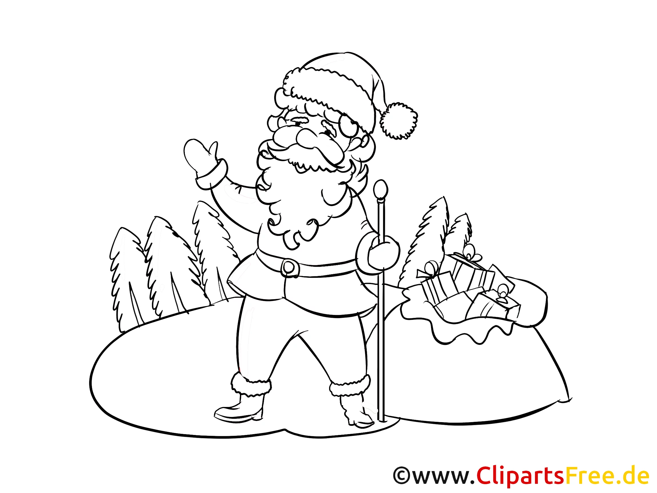 Santa Coloring Page