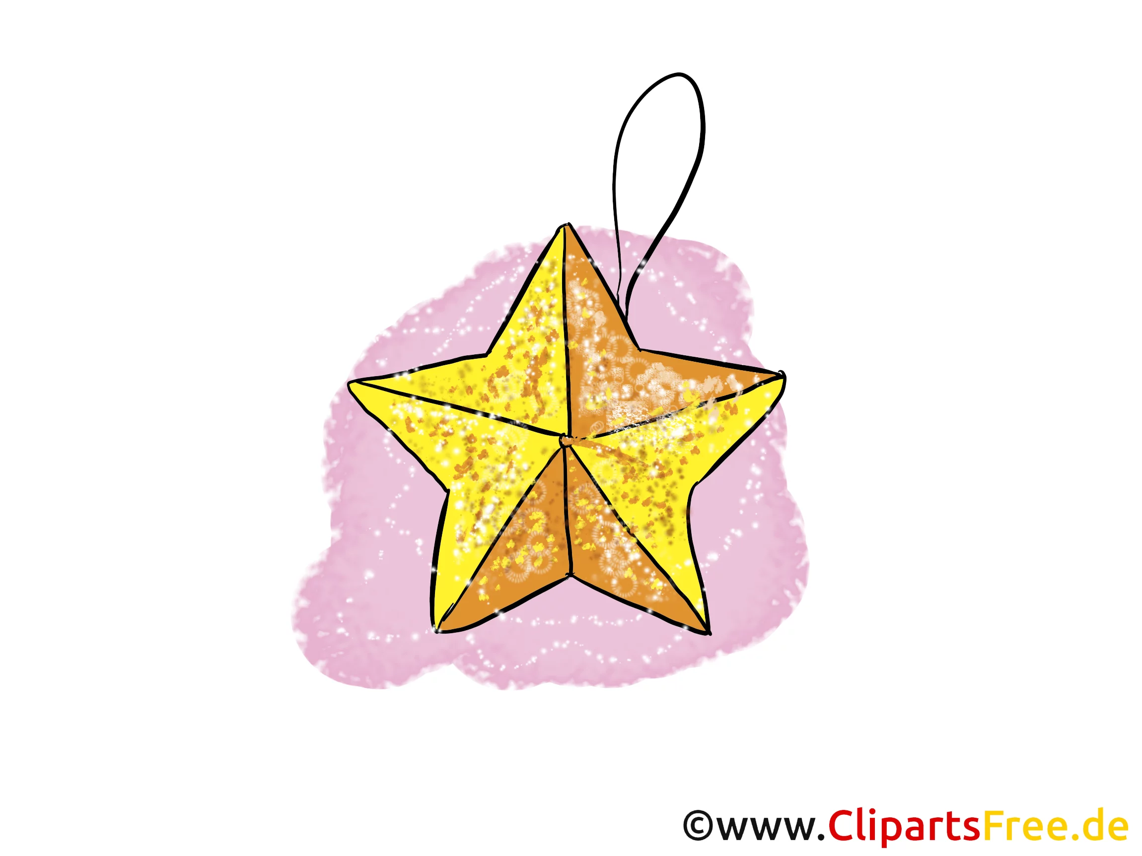 Stern Grusskarte, Clipart, Bild, Cartoon gratis