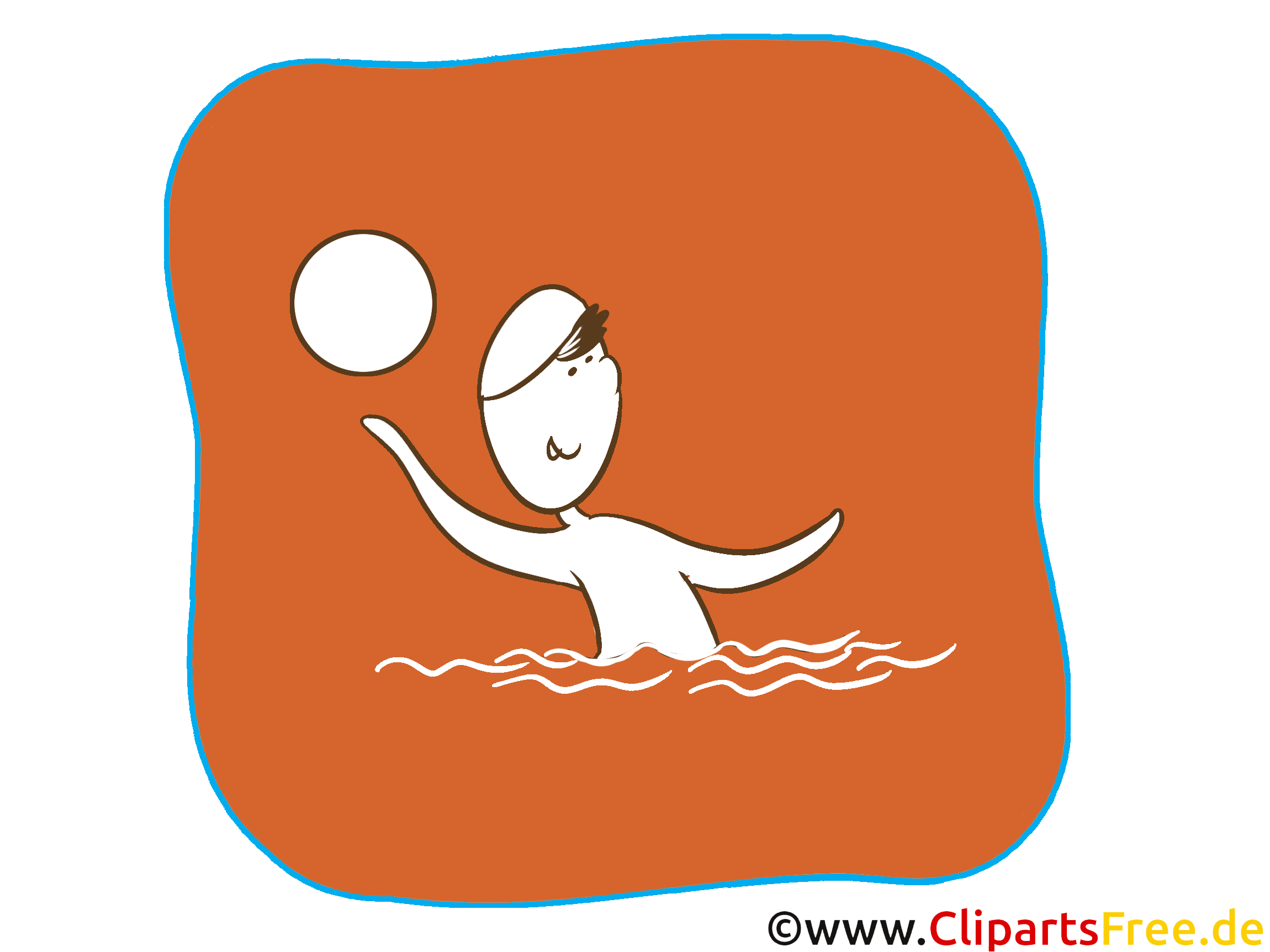 Wasserball Sport Icon-Clipart