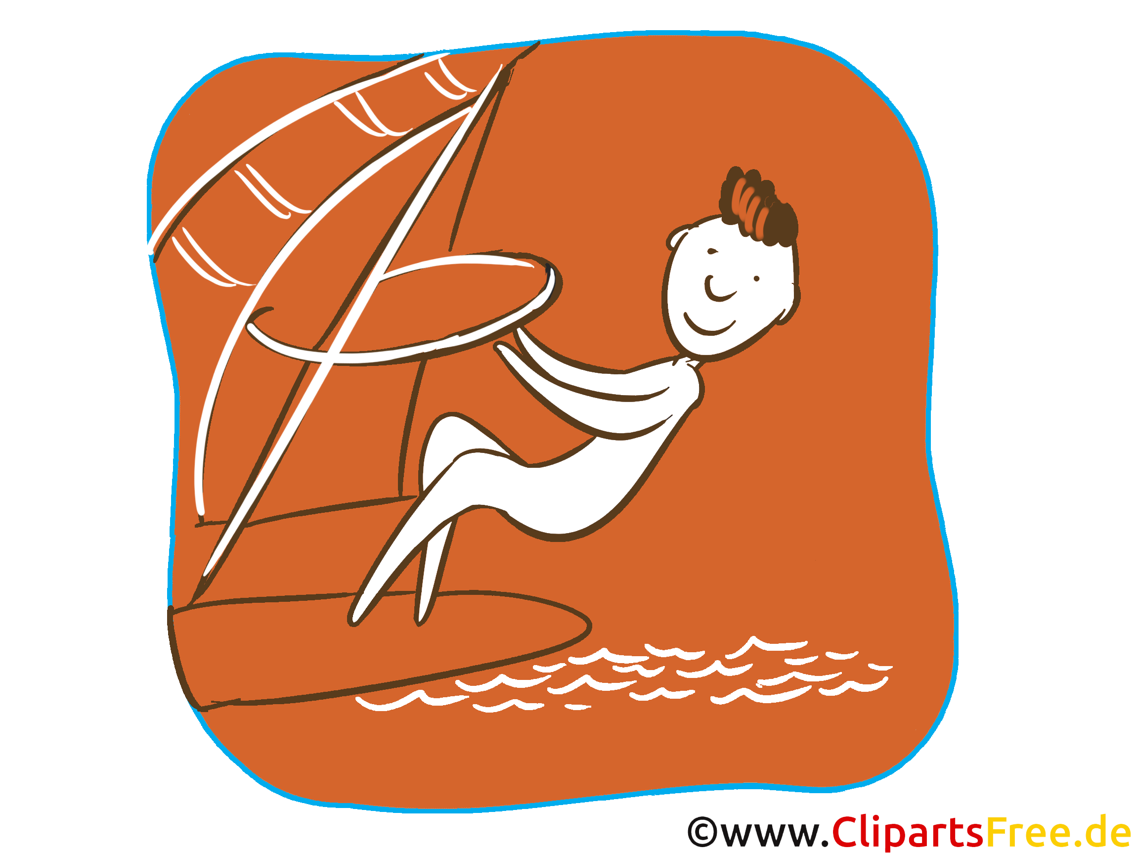 Windsurfing Sport Icon-Clipart