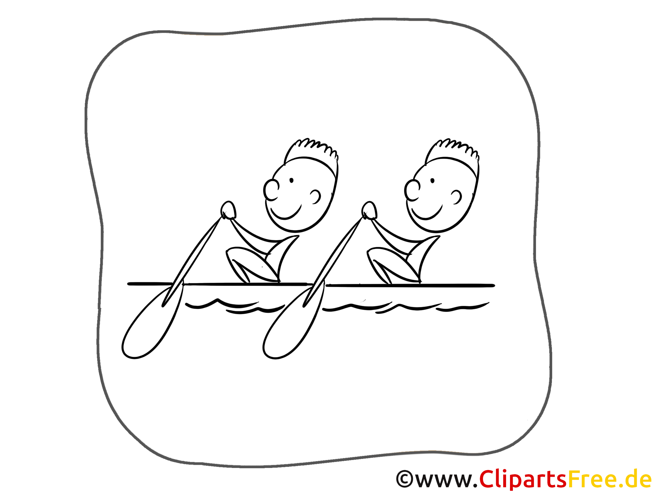 Rudern Männer Clipart