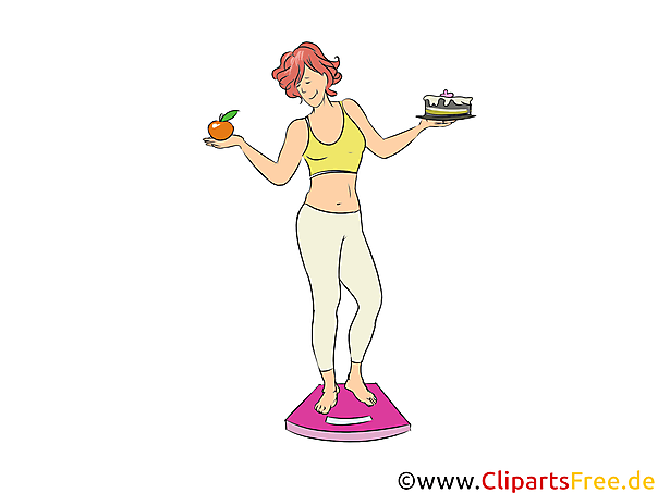 Intervallfasten vorher nachher Bilder im Cartoonstil kostenlos