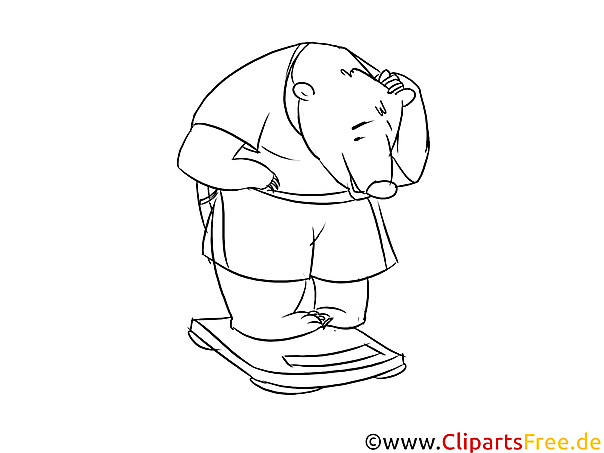 Motivation zum Abnehmen Cliparts schwarz-weiss