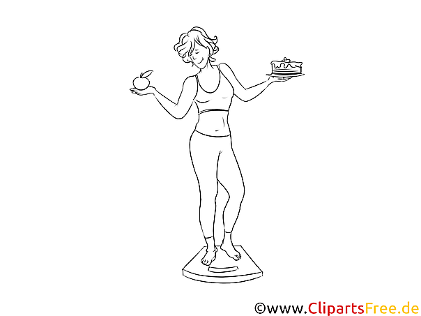 Schlanke Frau auf Waage - Gewicht Bilder