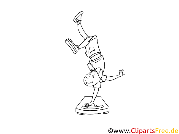 Schwarz-weisses Clipart zum Thema Sport, Fitness, Abnehmen
