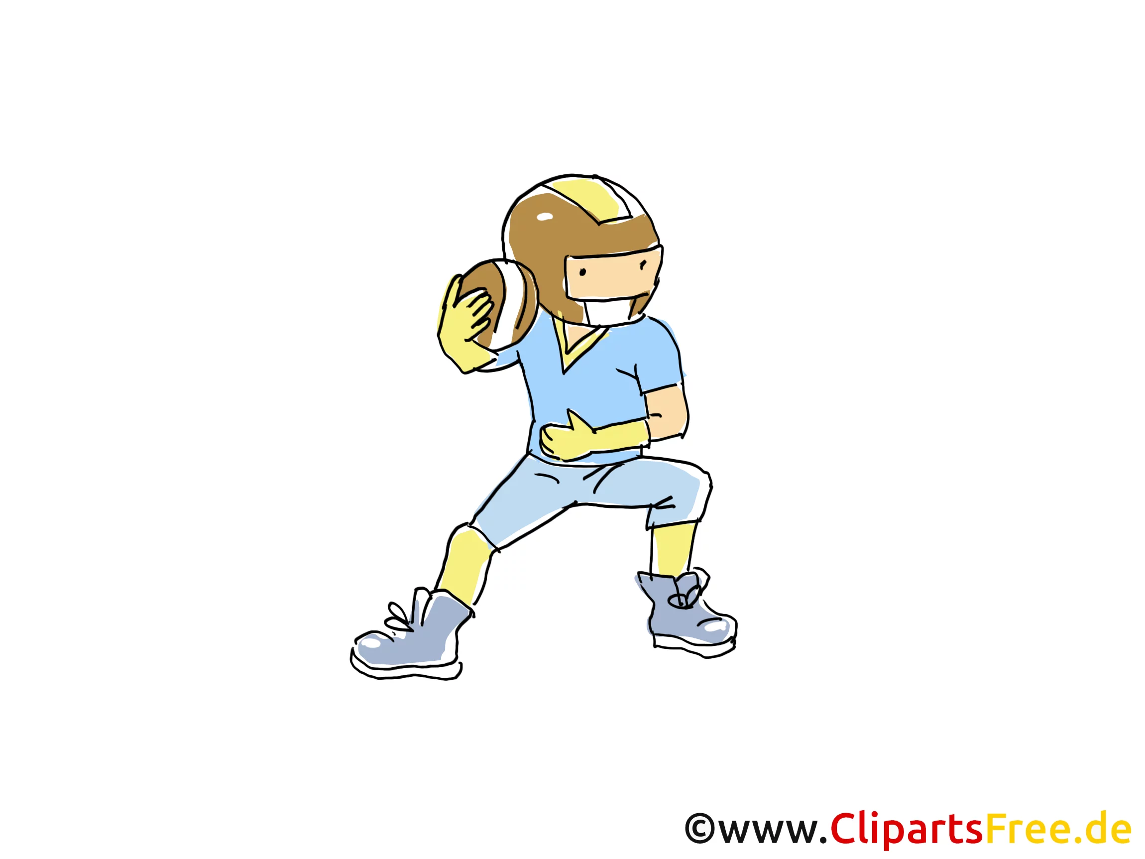 Amerikanischer Fussball Bild, Sport Clipart, Comic, Cartoon, Image gratis