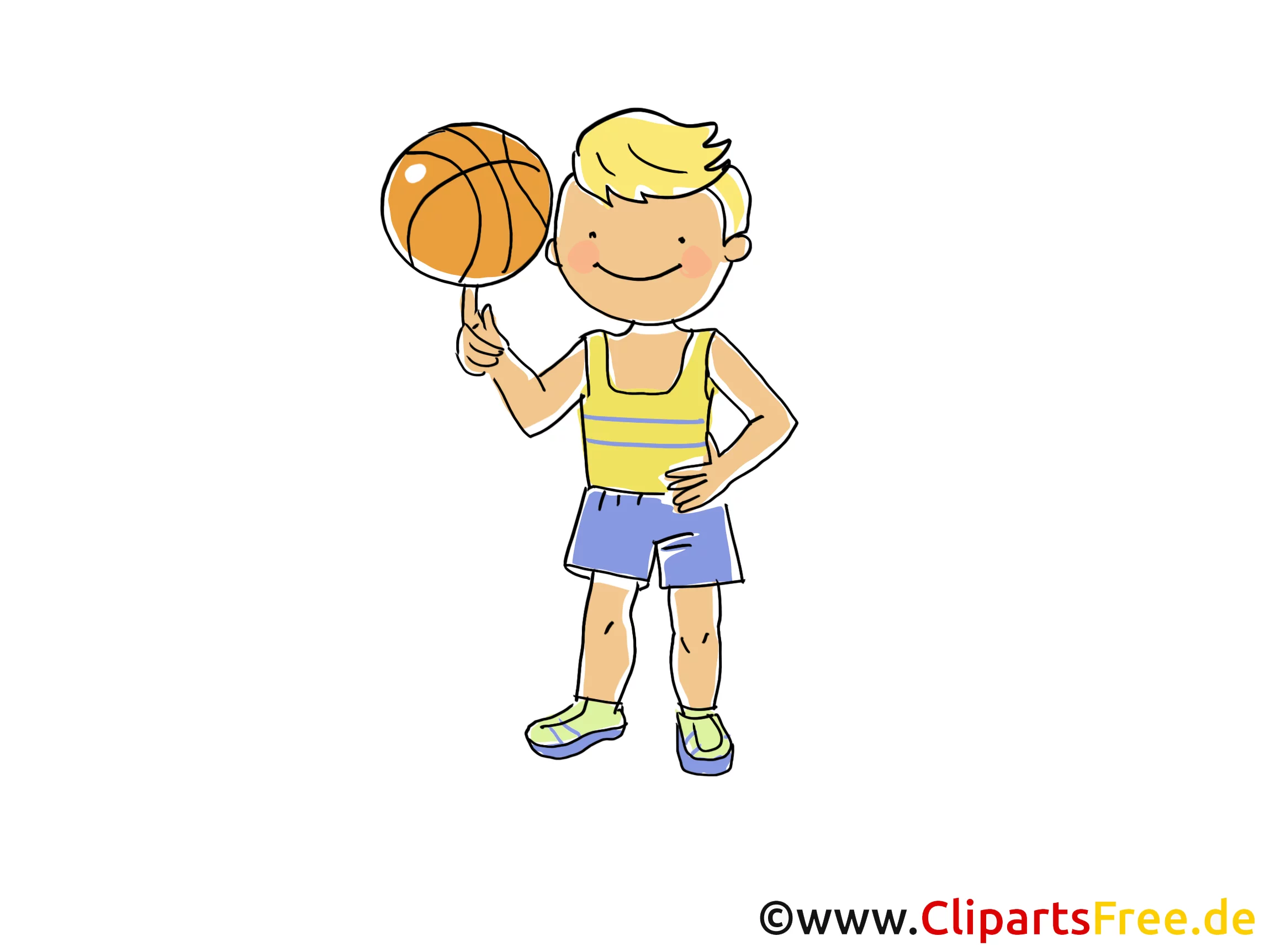 Basketball Spieler Bild, Cliparts Sport, Comic, Cartoon, Image gratis
