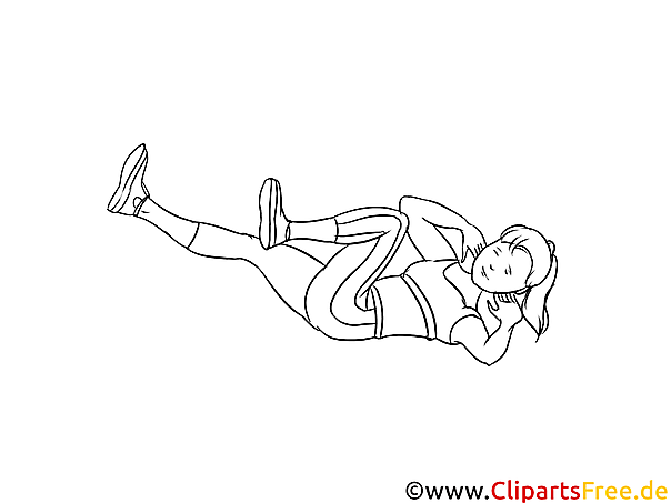 Zeichnung Ausdauertraining für Frauen Bild schwarz-weiss