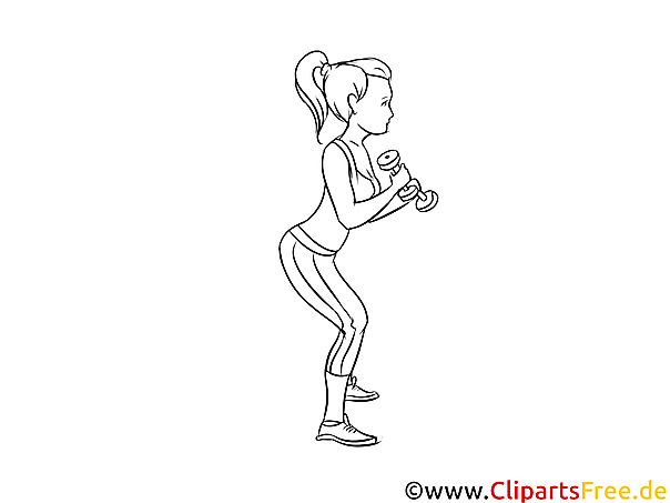 Workout Bauch Beine Po für Zuhause Illustration, Zeichnung, Bild