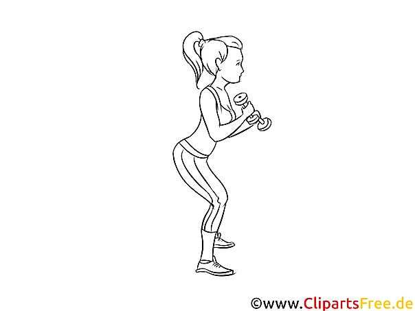 Workout Bauch Beine Po für Zuhause Illustration, Zeichnung, Bild