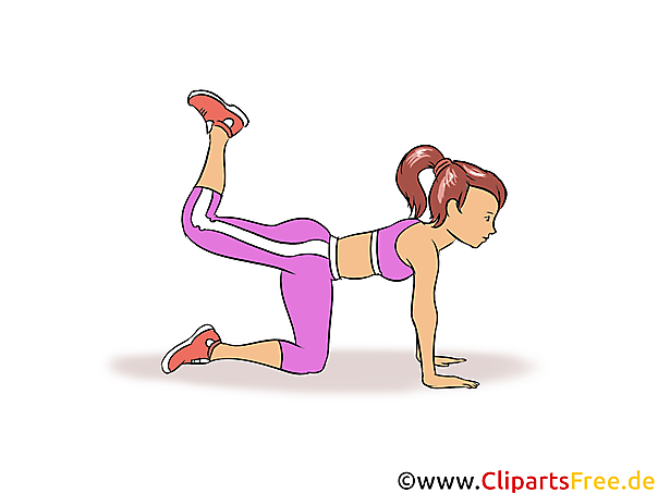 Fitness Girl Clipart, Illustration, Bild