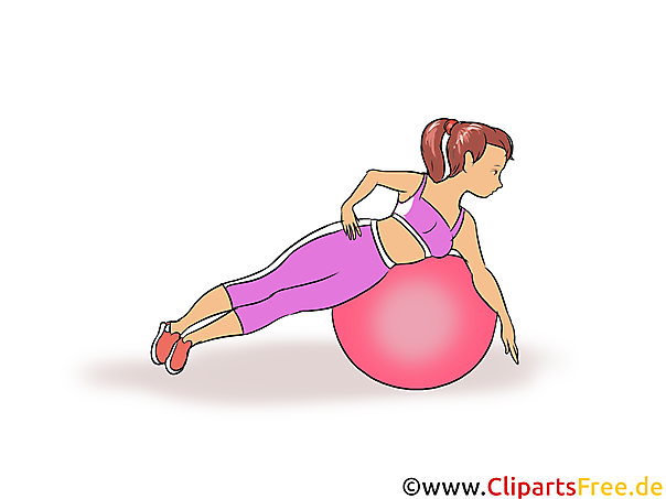 Frau Heimtraining Clipart, Bild, Grafik