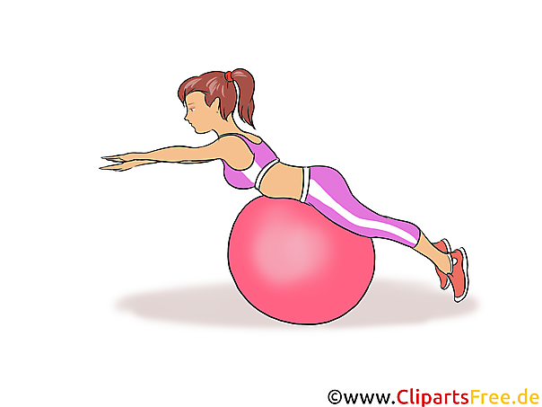 Gesundheit, Workout, Gymnastik Clipart, Illustration, Bild