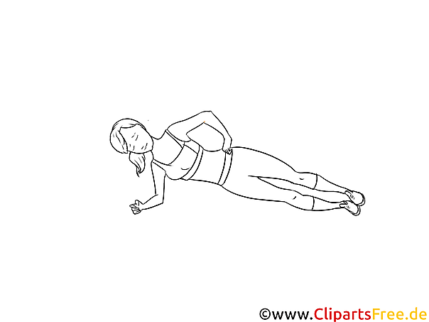 Schlanke Fitness Frau Clipart, Illustration, Bild