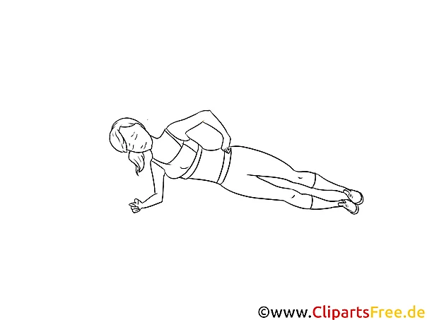 Schlanke Fitness Frau Clipart, Illustration, Bild