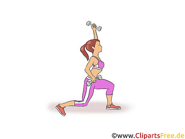 Workout Girl, Frau Clipart, Illustration, Bild