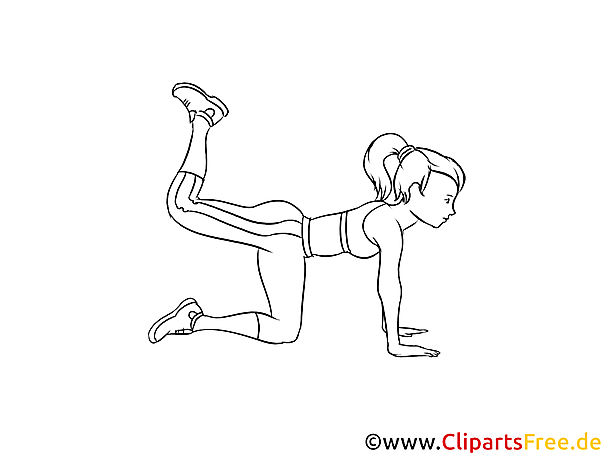 Yoga Zuhause Grafik, Zeichnung schwarz-weiss